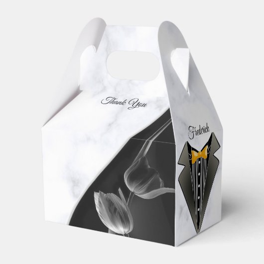 Modernes Weiß - Abstrakte Geschenkboxen aus Marmor Geschenkschachtel (Vorderseite)