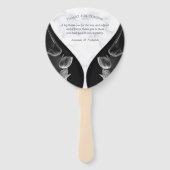 Modernes Weiß - Abstrakte Handfans aus Marmor Fächer (Rückseite)