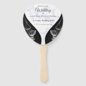 Modernes Weiß - Abstrakte Handfans aus Marmor Fächer (Vorderseite)