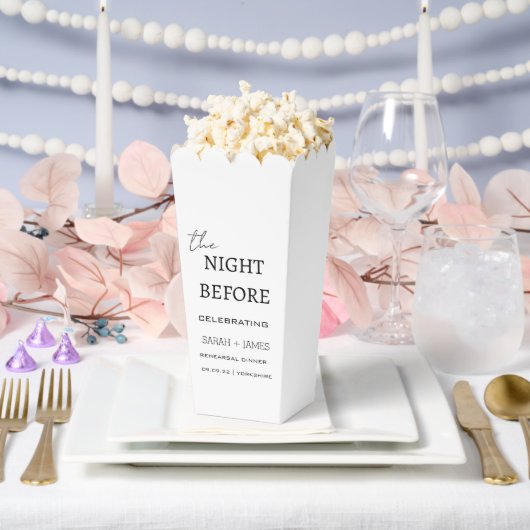 Modernes Weiß am Abend vor dem Probe Geschenkschachtel (Hochzeit)