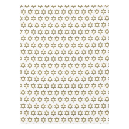 Modernes Weiß | Chanukah | Davidstern Tischdecke (Vorderseite)