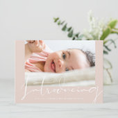 Modernes Weiß Einführung handgeschriebenes Foto Ge (Stehend Vorderseite)