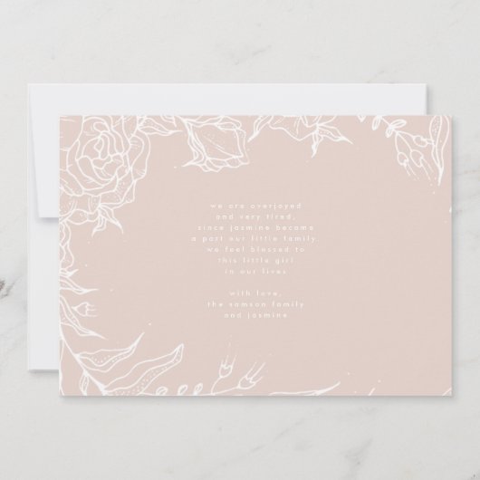 Modernes Weiß Einführung handgeschriebenes Foto Ge (Rückseite)