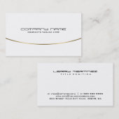 Modernes Weiß mit Goldakzenten Visitenkarte (Vorne/Hinten)