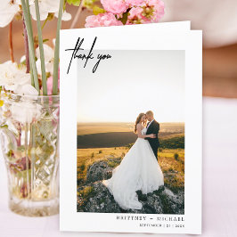 Modernes Weiß mit Handschrift Danke