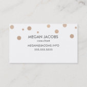 Modernes Weiß mit Imitaten, goldgelb gestrichen Visitenkarte (Rückseite)