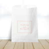 Modernes Weiß mit Orange Wedding Geschenktütchen