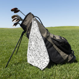 Modernes Weiß Terrazzo Golfhandtuch
