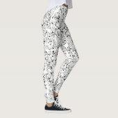 Modernes Weiß Terrazzo Leggings (Rechts)