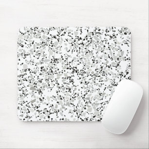 Modernes Weiß Terrazzo Mousepad