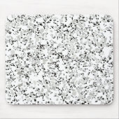Modernes Weiß Terrazzo Mousepad (Vorne)