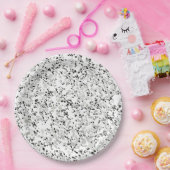 Modernes Weiß Terrazzo Pappteller (Party)