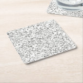 Modernes Weiß Terrazzo Rechteckiger Pappuntersetzer (angewinkelt)