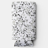 Modernes Weiß Terrazzo Selters Dosenkühler (Rückseite)