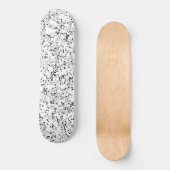 Modernes Weiß Terrazzo Skateboard (Vorderseite)
