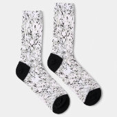 Modernes Weiß Terrazzo Socken (Rechts)