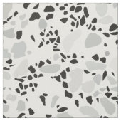 Modernes Weiß Terrazzo Stoff (Muster)