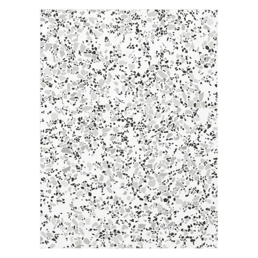 Modernes Weiß Terrazzo Tischdecke (Vorderseite)