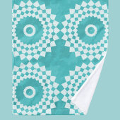 Modernes Weiß und Blau Mandala Badhandtuch Set