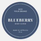 Modernes, weißes, an den Grenzen bearbeitbares Far Runder Aufkleber (Vorderseite)