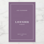 Modernes, weißes, an den Grenzen bearbeitbares Far Weinetikett (Einzelnes Label)