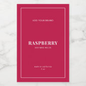 Modernes, weißes, an den Grenzen bearbeitbares Far Weinetikett (Einzelnes Label)