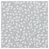 Modernes weißes botanisches Leaf-Muster auf hellgr Stoff (Nahaufnahme)