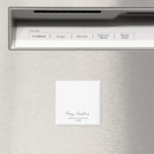 Modernes Weißes Foto froh Weihnachten Magnet (In Situ (Geschirrspüler))