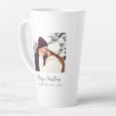 Modernes Weißes Foto froh Weihnachten Milchtasse (Linke Ecke)