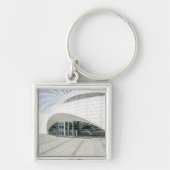 Modernes, weißes Gebäude Schlüsselanhänger (Vorne)