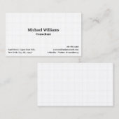 Modernes, weißes gekreuztes geometrisches Muster Visitenkarte (Vorne/Hinten)