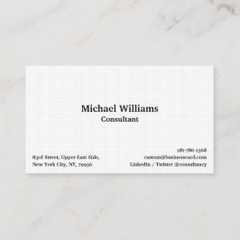 Modernes, weißes gekreuztes geometrisches Muster Visitenkarte