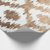 Modernes weißes handrawn ikat geschenkpapier (Ecke)