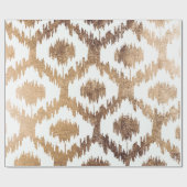 Modernes weißes handrawn ikat geschenkpapier (Flach)