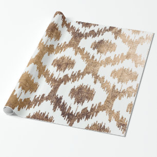 Modernes weißes handrawn ikat geschenkpapier