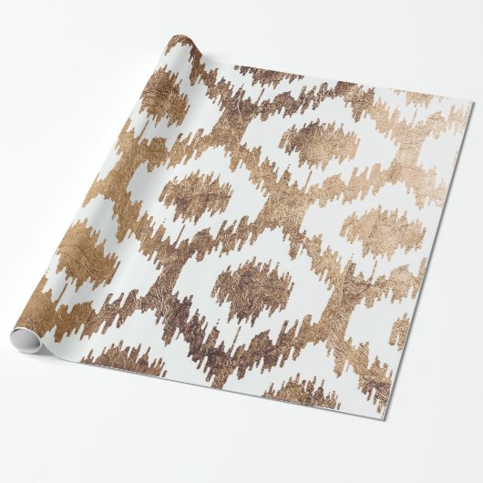 Modernes weißes handrawn ikat geschenkpapier (Ungerollt)