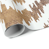 Modernes weißes handrawn ikat geschenkpapier (Rolleneckpunkt)