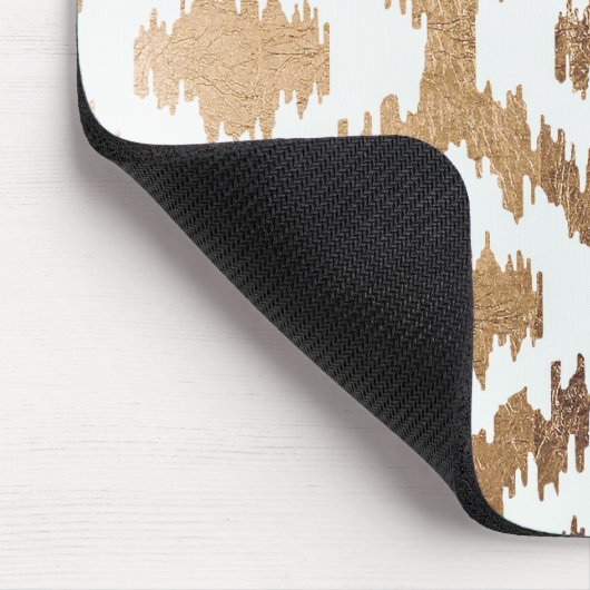 Modernes weißes handrawn ikat mousepad (Ecke)