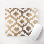 Modernes weißes handrawn ikat mousepad (Mit Mouse)