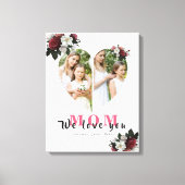 Modernes Weißes Herz Gestaltetes Geschenk für Mutt Leinwanddruck (Vorderseite)