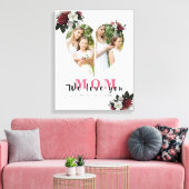 Modernes Weißes Herz Gestaltetes Geschenk für Mutt Leinwanddruck (Insitu (Wohnzimmer))