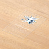 Modernes, weißes, kreuz-blaues Blumendekor Acryleinladungen (Ablage )