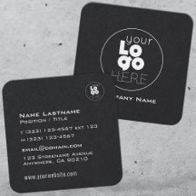 Modernes, weißes Logo auf der schwarzen Maskuline