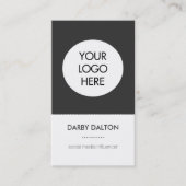 Modernes weißes Logo-Sozialmedium-Visitenkarte Visitenkarte (Vorderseite)