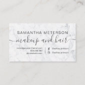 Modernes, weißes Marmor mit modernem beruflich Terminkarte (Rückseite)