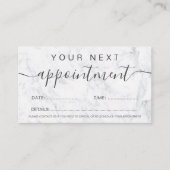 Modernes, weißes Marmor mit modernem beruflich Terminkarte (Vorderseite)