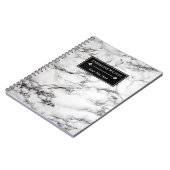 modernes weißes Marmor Notizblock (Linke Seite)