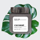 Modernes, weißes, minimalistisches Kerzenlabel Quadratischer Aufkleber