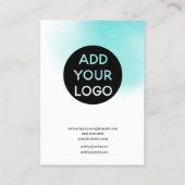 Modernes, weißes Ohrbild des weißen Schriftartes Visitenkarte (Rückseite)