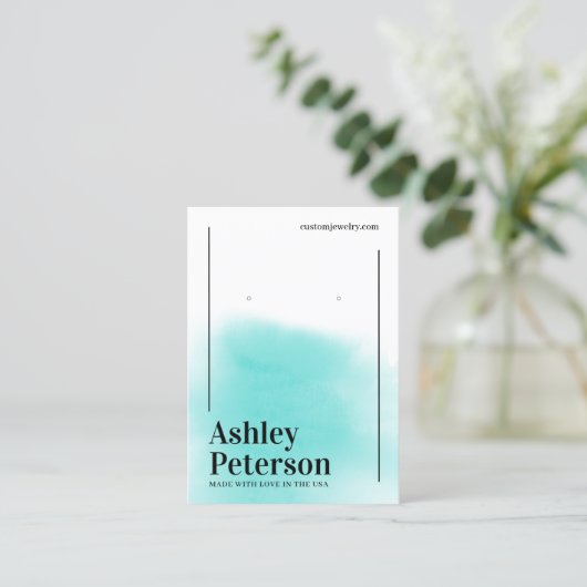 Modernes, weißes Ohrbild des weißen Schriftartes Visitenkarte (Stehend Vorderseite)